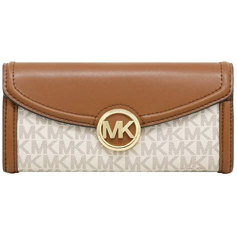 old michael kors wallets brown|brown mk wallet for women.